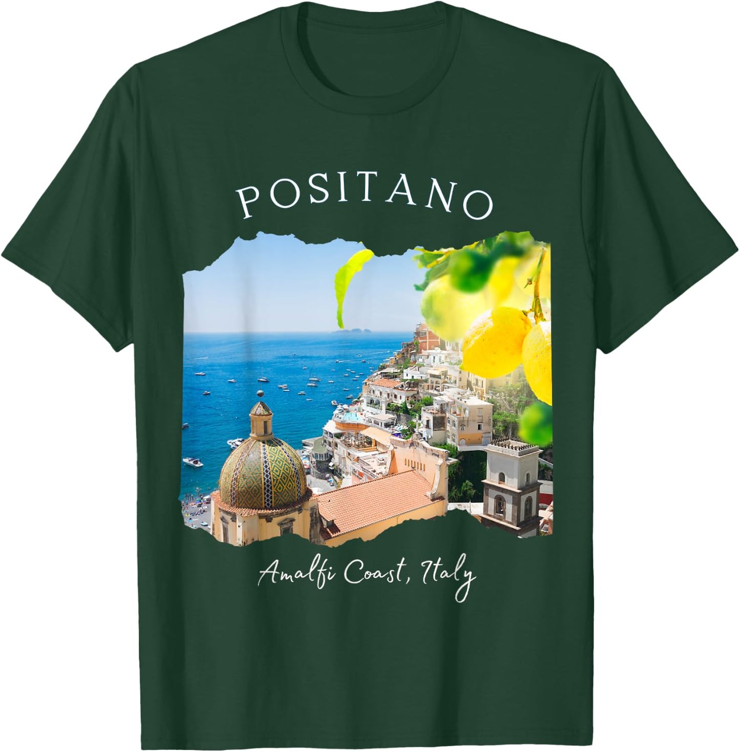 Positano Italy European Vacation Lemons Women Souvenir T-Shirt - T-Shirt | Forest