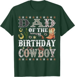 Dad Of The Birthday Cowboy Rodeo Dad T-Shirt - T-Shirt | Forest