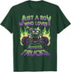 Just A Boy Who Loves Monster Trucks Funny Truck Toddler Kids T-Shirt - T-Shirt | Forest