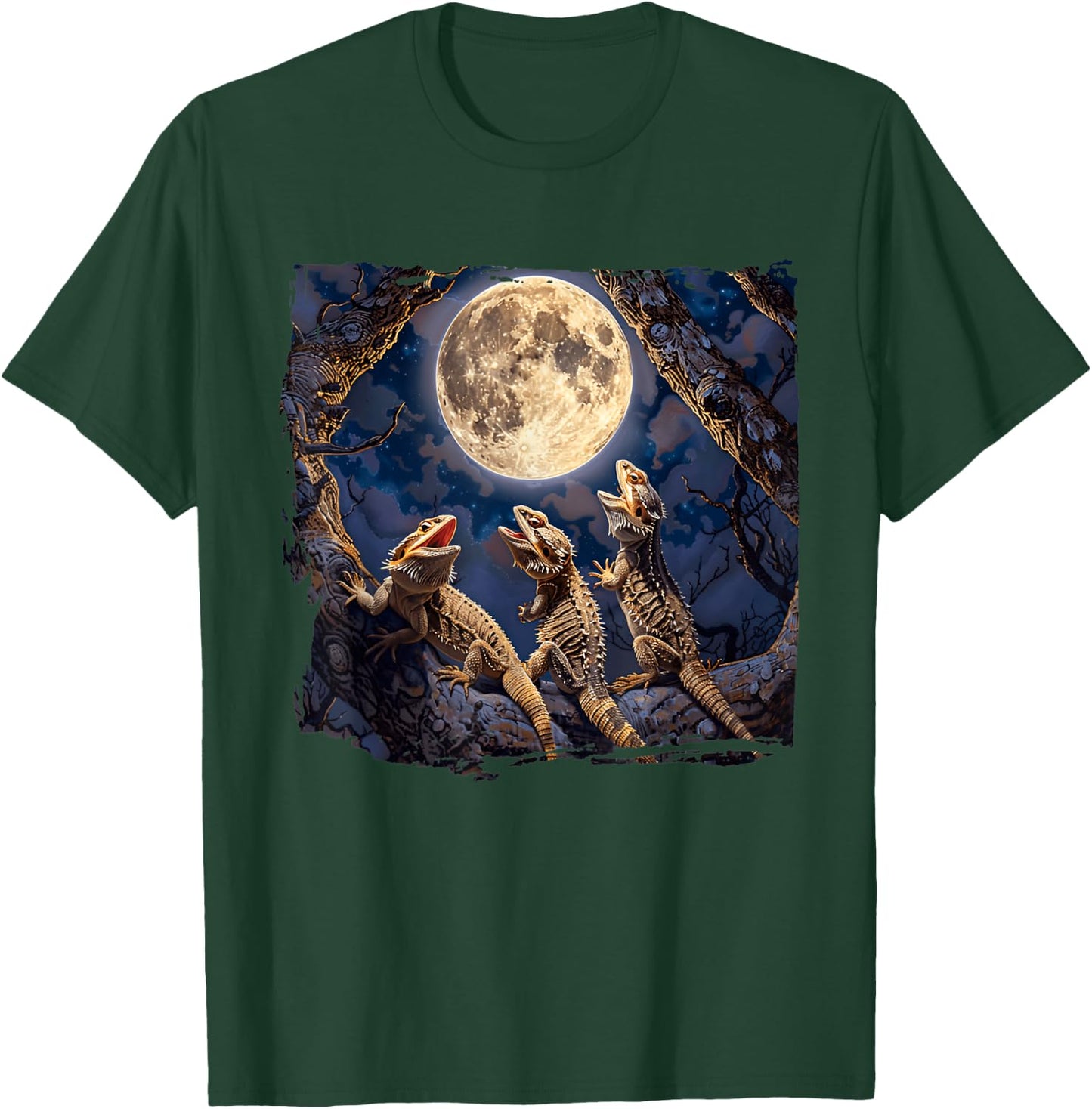 Bearded Dragons Howl At Moon Bearded Dragons Owner T-Shirt - T-Shirt | Forest