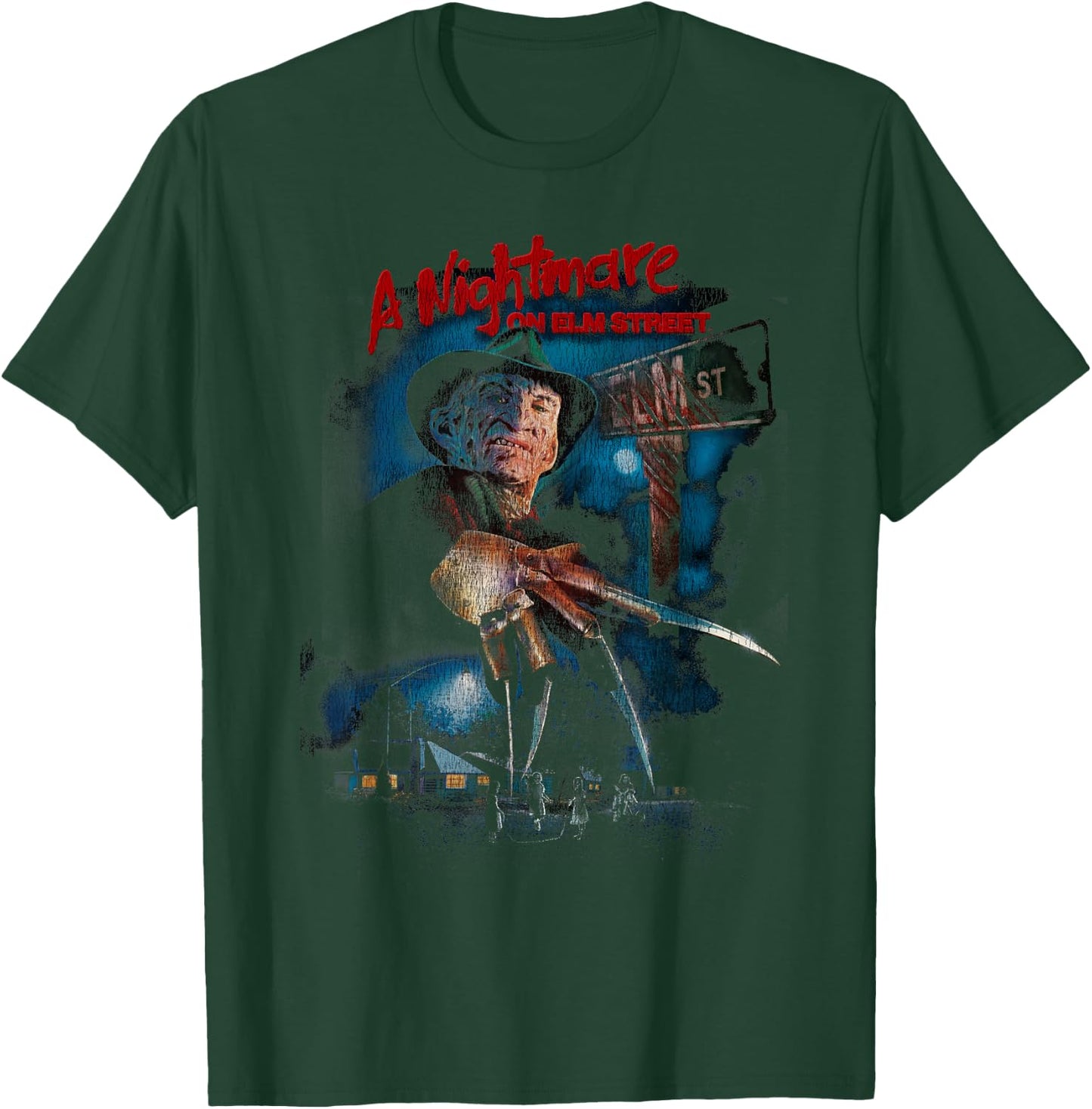 A Nightmare On Elm Street Freddy Poster Fade T-Shirt - T-Shirt | Forest