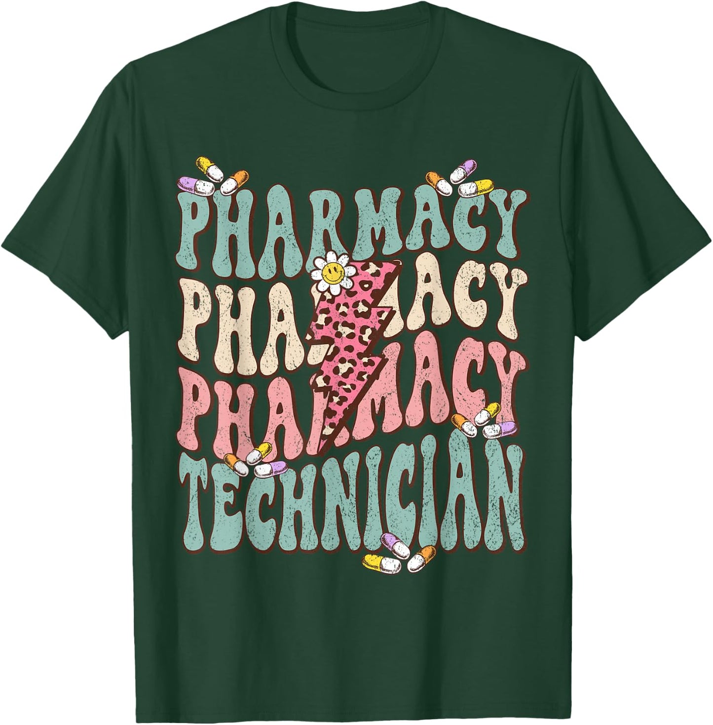 Pharmacy Technician CPHT School Pharmacist Tech Assistant T-Shirt - T-Shirt | Forest