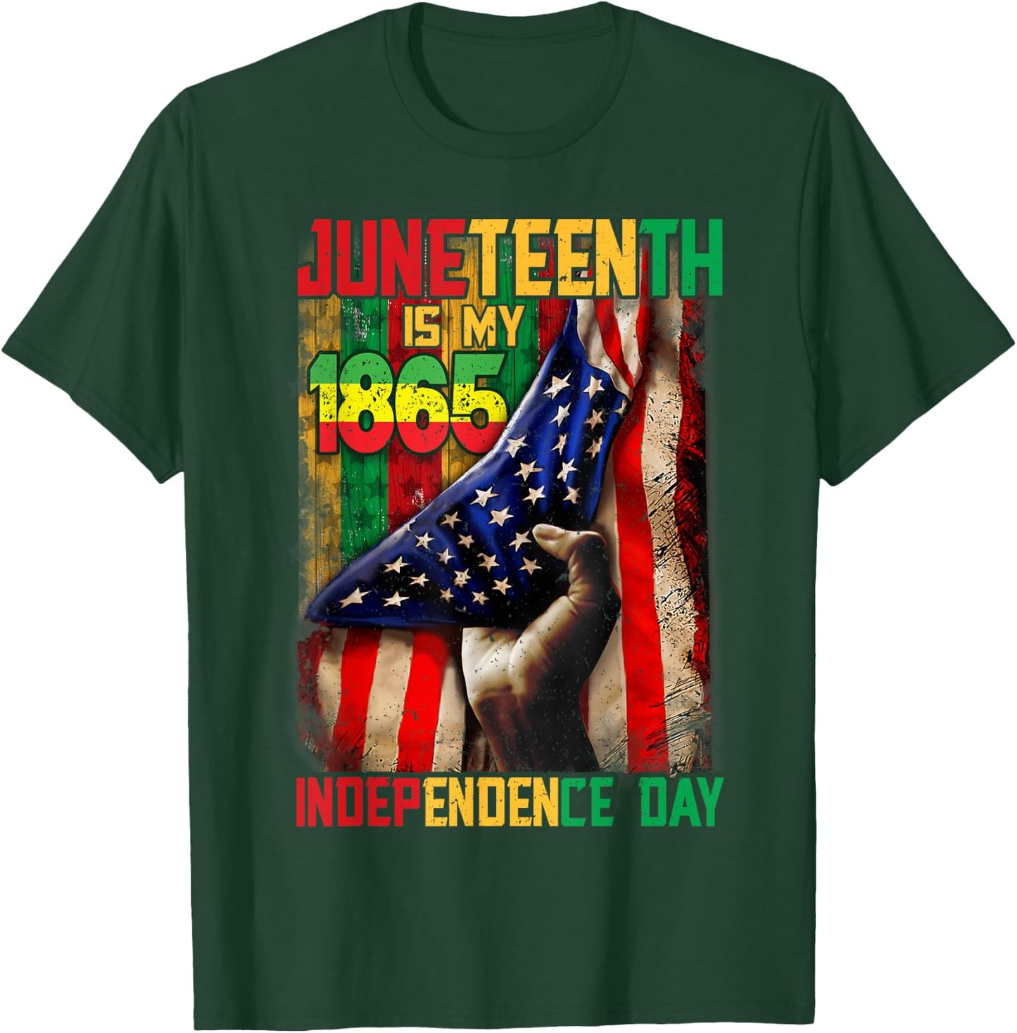 Happy Juneteenth Is My Independence Day Free Black Women T-Shirt - T-Shirt | Forest