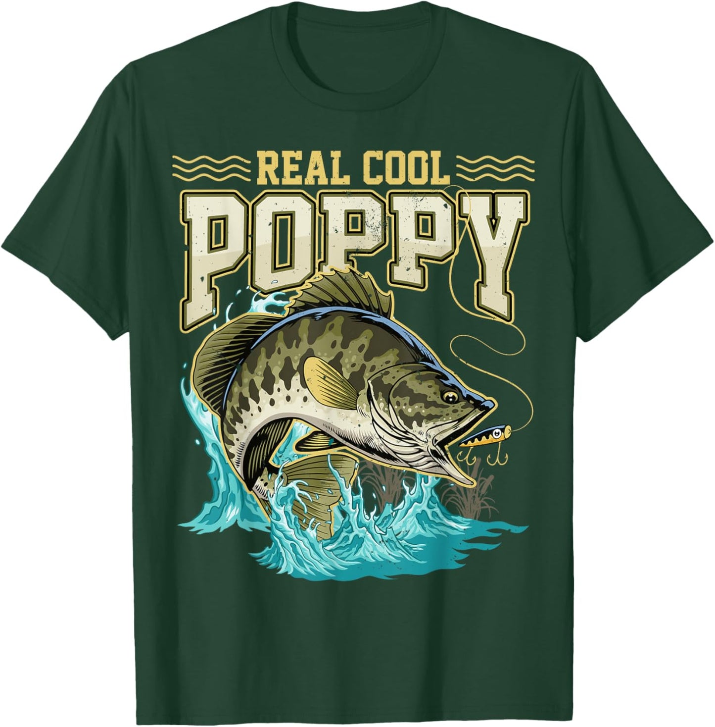 Reel Cool Poppy Fishing Gifts Poppy Father's Day T-Shirt - T-Shirt | Forest