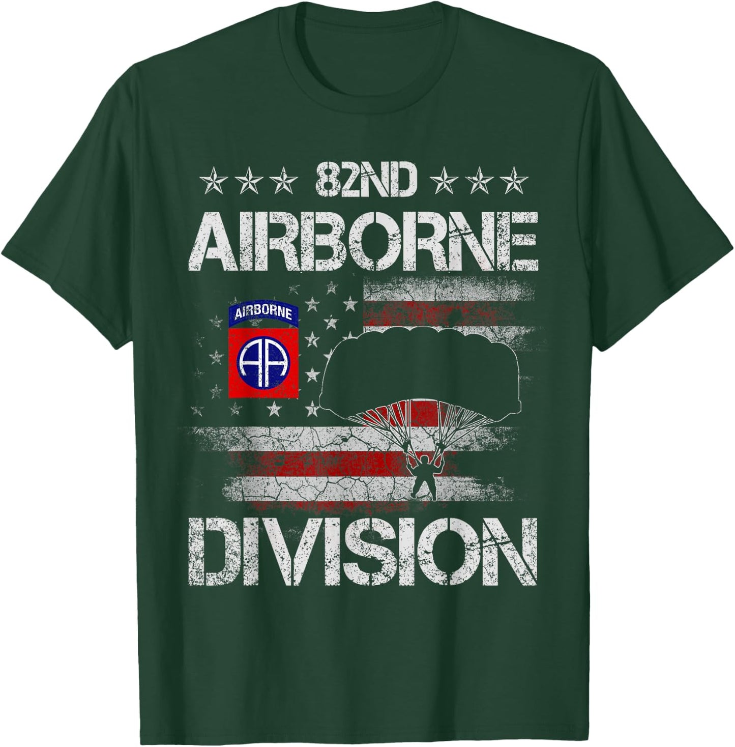 82nd Airborne Division Veteran Flag , Veterans Day T-Shirt - T-Shirt | Forest