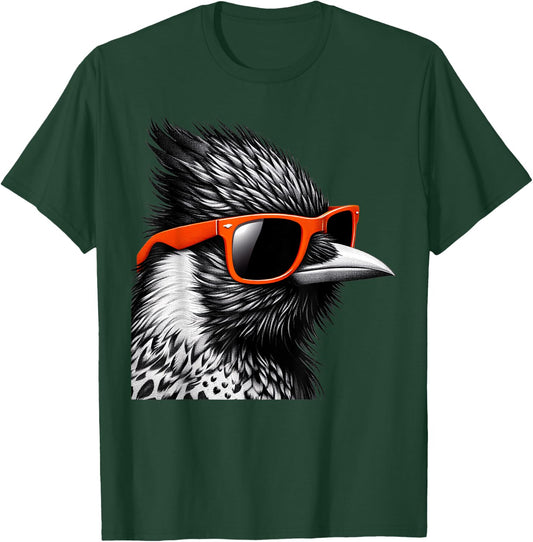 Cool Oriole Bird Wearing Sunglasses Graphic Art T-Shirt - T-Shirt | Forest
