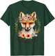 Cute Fox with flowers and words "Birthday Girl" Women Girls T-Shirt - T-Shirt | Forest