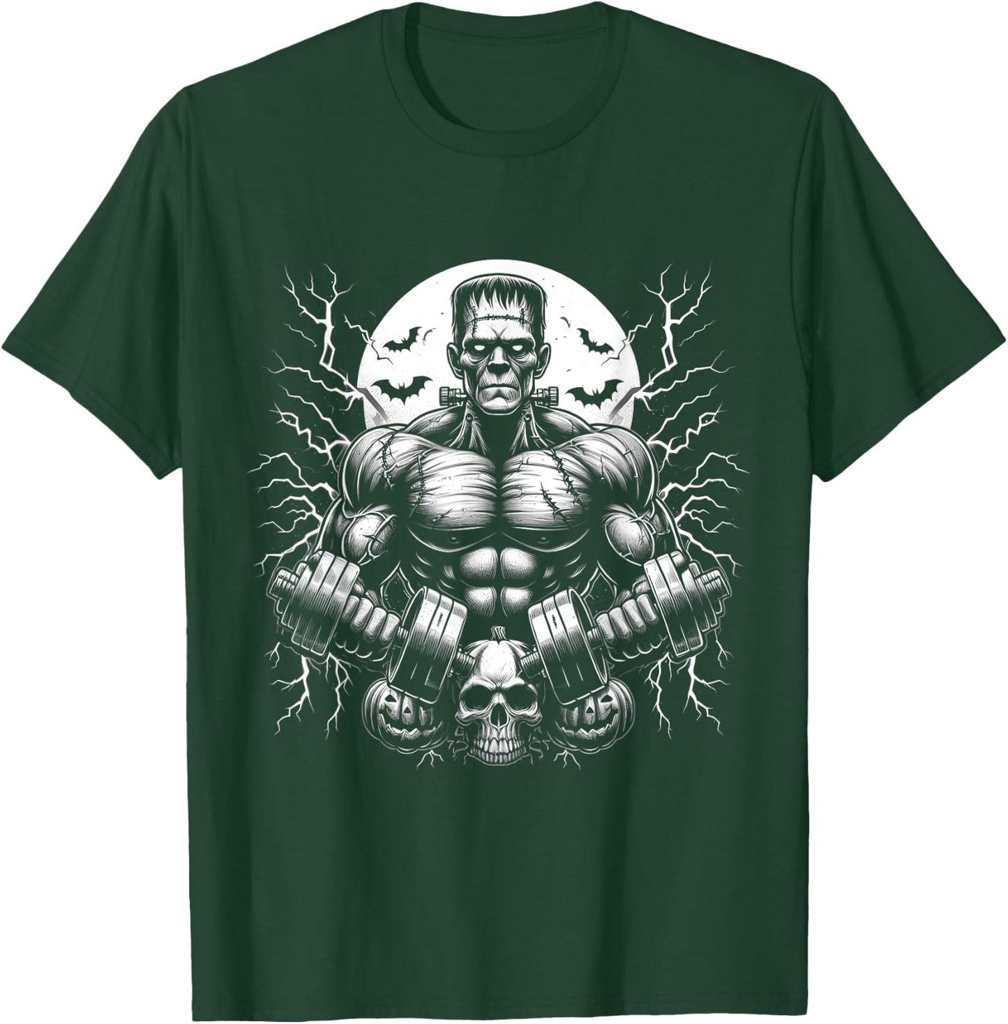 Frankenstein Monster Halloween Gym Workout T-Shirt - T-Shirt | Forest
