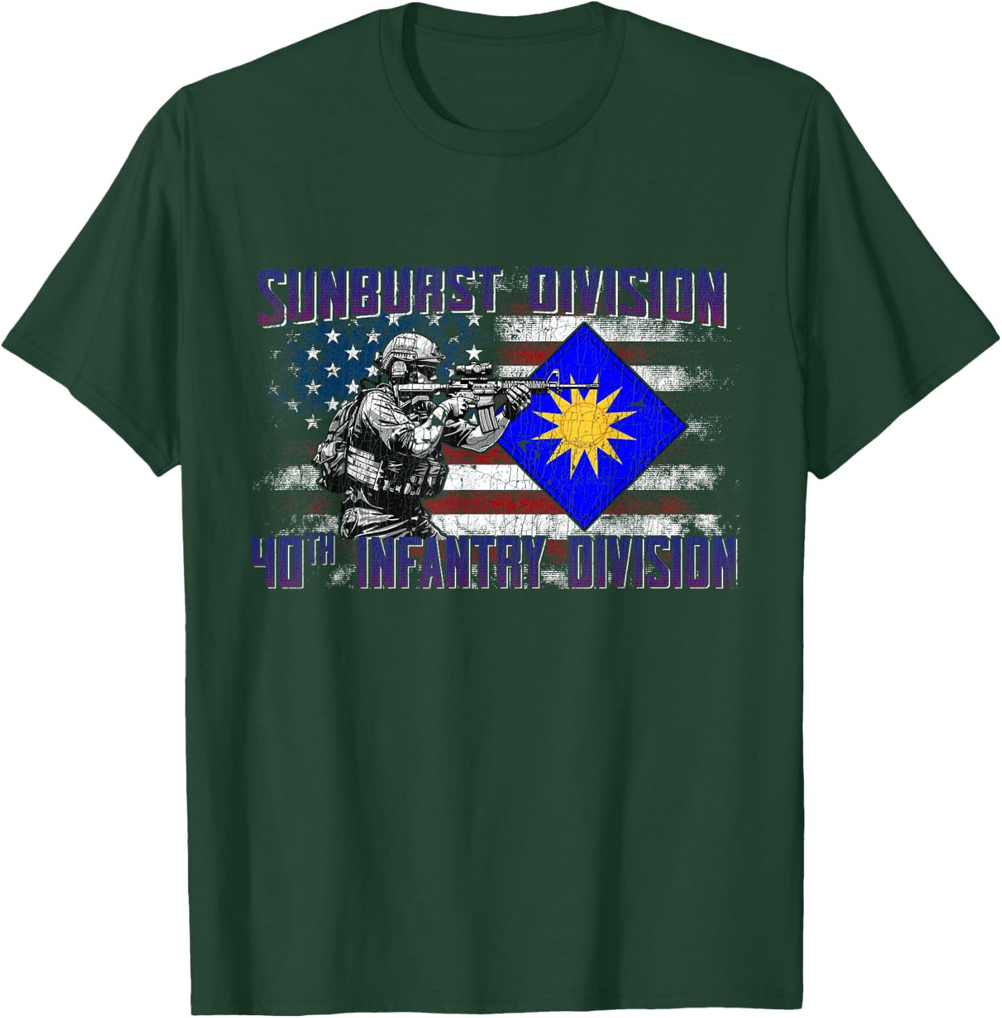 40th Infantry Division 40th ID Sunshine Division Gifts T-Shirt - T-Shirt | Forest