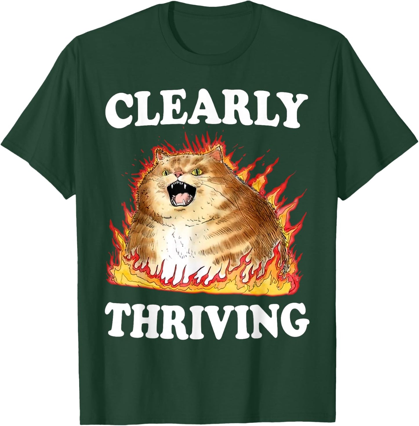 Clearly Thriving , Small, Black T-Shirt - T-Shirt | Forest