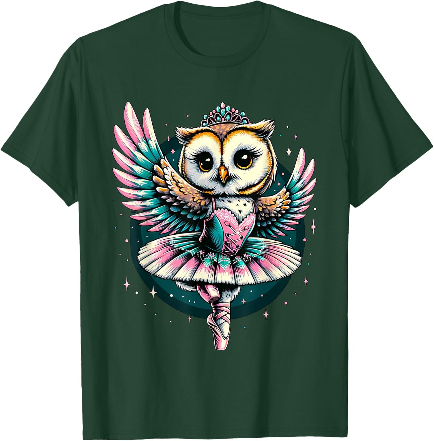 Ballerina Owl Dancing T-Shirt - T-Shirt | Forest