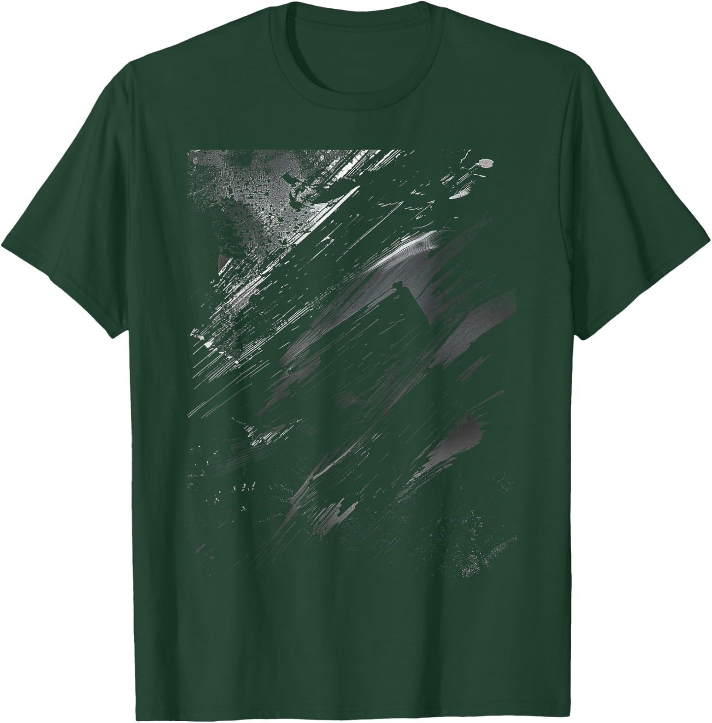 Black Brushstrokes Art Graphic T-Shirt - T-Shirt | Forest