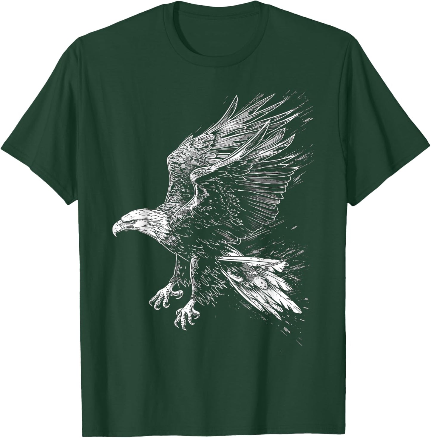 Eagle Drawing Animal Graphic Art Eagle T-Shirt - T-Shirt | Forest