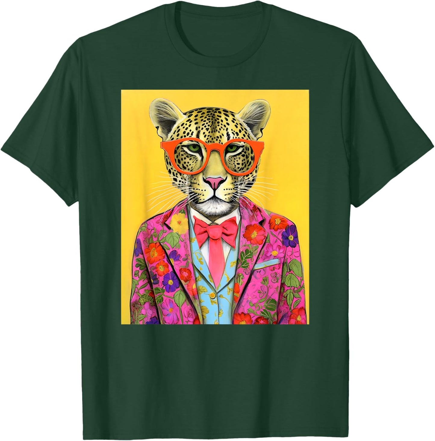 Leopard Fashion Art Print T-Shirt - T-Shirt | Forest