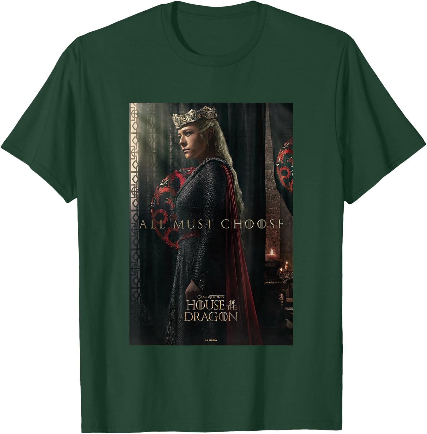 House of the Dragon All Must Choose Rhaenyra Targaryen Retro T-Shirt - T-Shirt | Forest