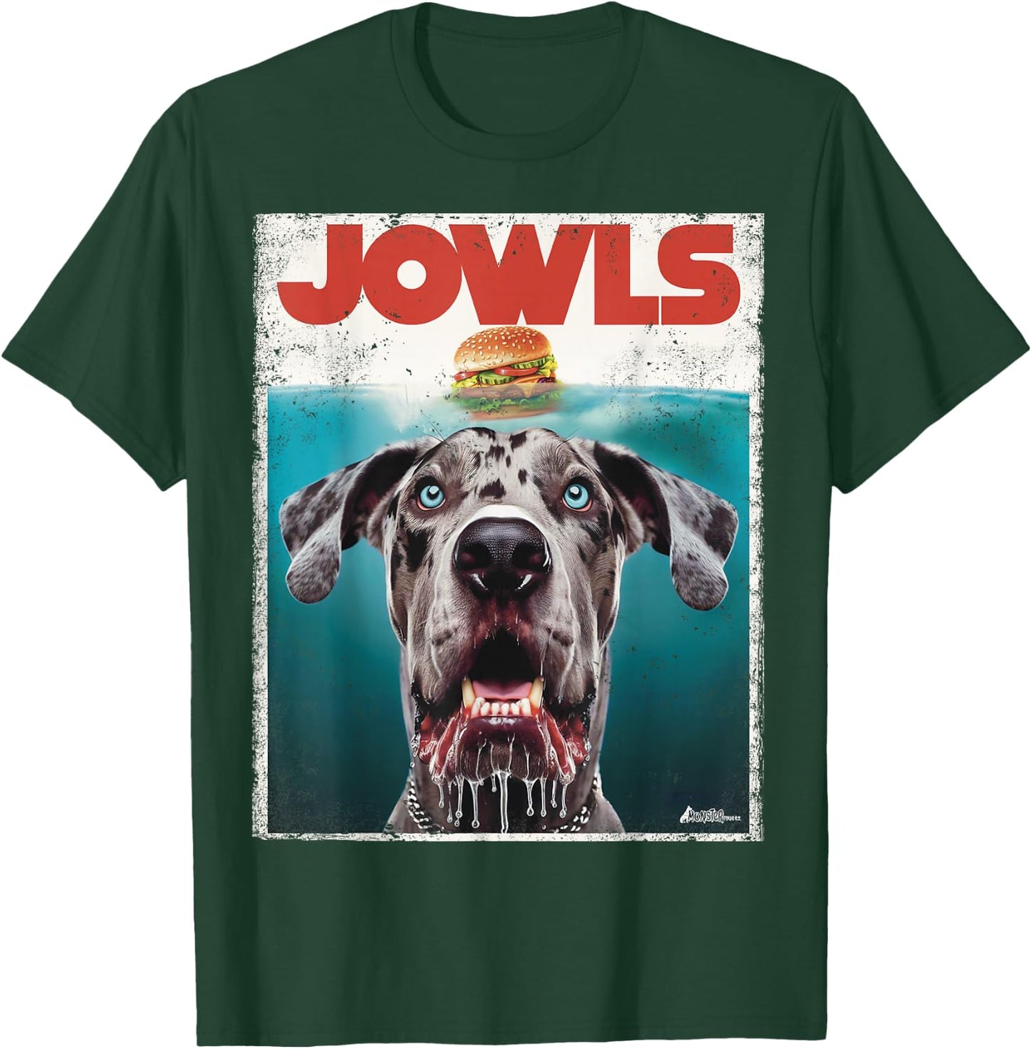 Merle Great Dane Jowls, Paws Top, Blue Eye Brown Dog Mom Dad T-Shirt - T-Shirt | Forest