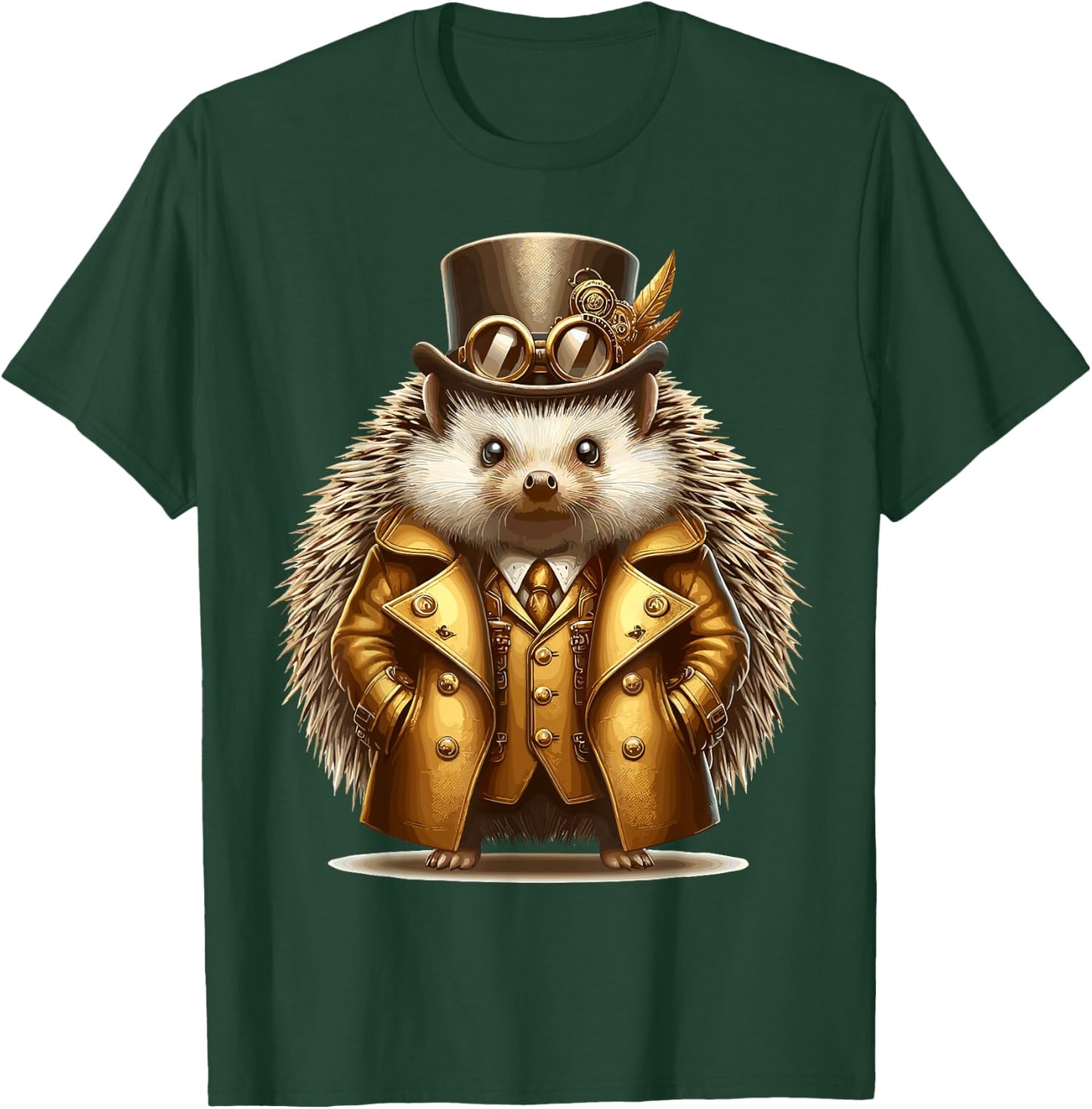 Steampunk Hedgehog Victorian Steampunk Animal T-Shirt - T-Shirt | Forest