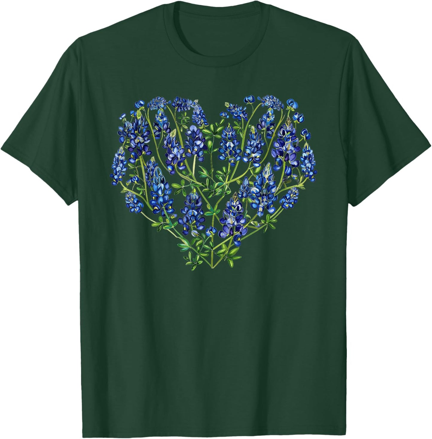 Bluebonnet In A Heart T-Shirt - T-Shirt | Forest