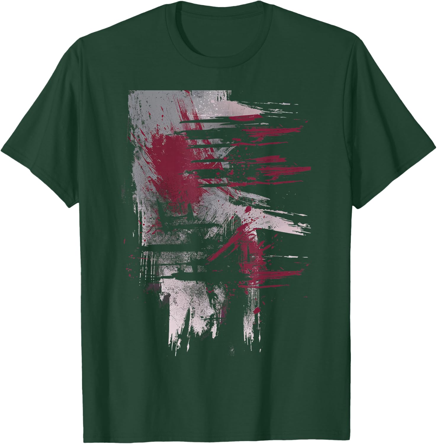 Grunge Black and Red Artistic Design T-Shirt - T-Shirt | Forest