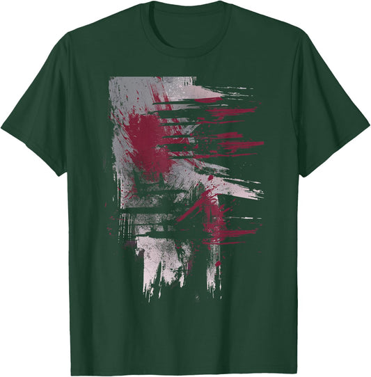 Grunge Black and Red Artistic Design T-Shirt - T-Shirt | Forest