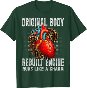Funny Open Heart Surgery Recovery Survivor Men Women T-Shirt - T-Shirt | Forest