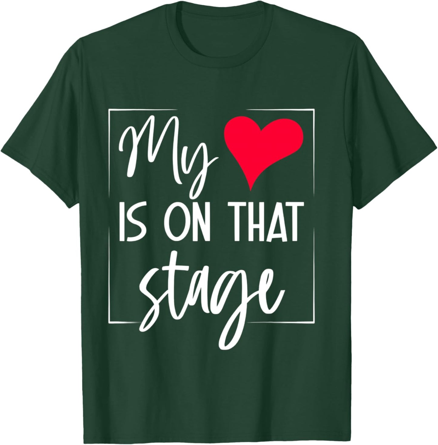 Dance Mom Retro My Heart is On that Stage Dance Recital T-Shirt - T-Shirt | Forest