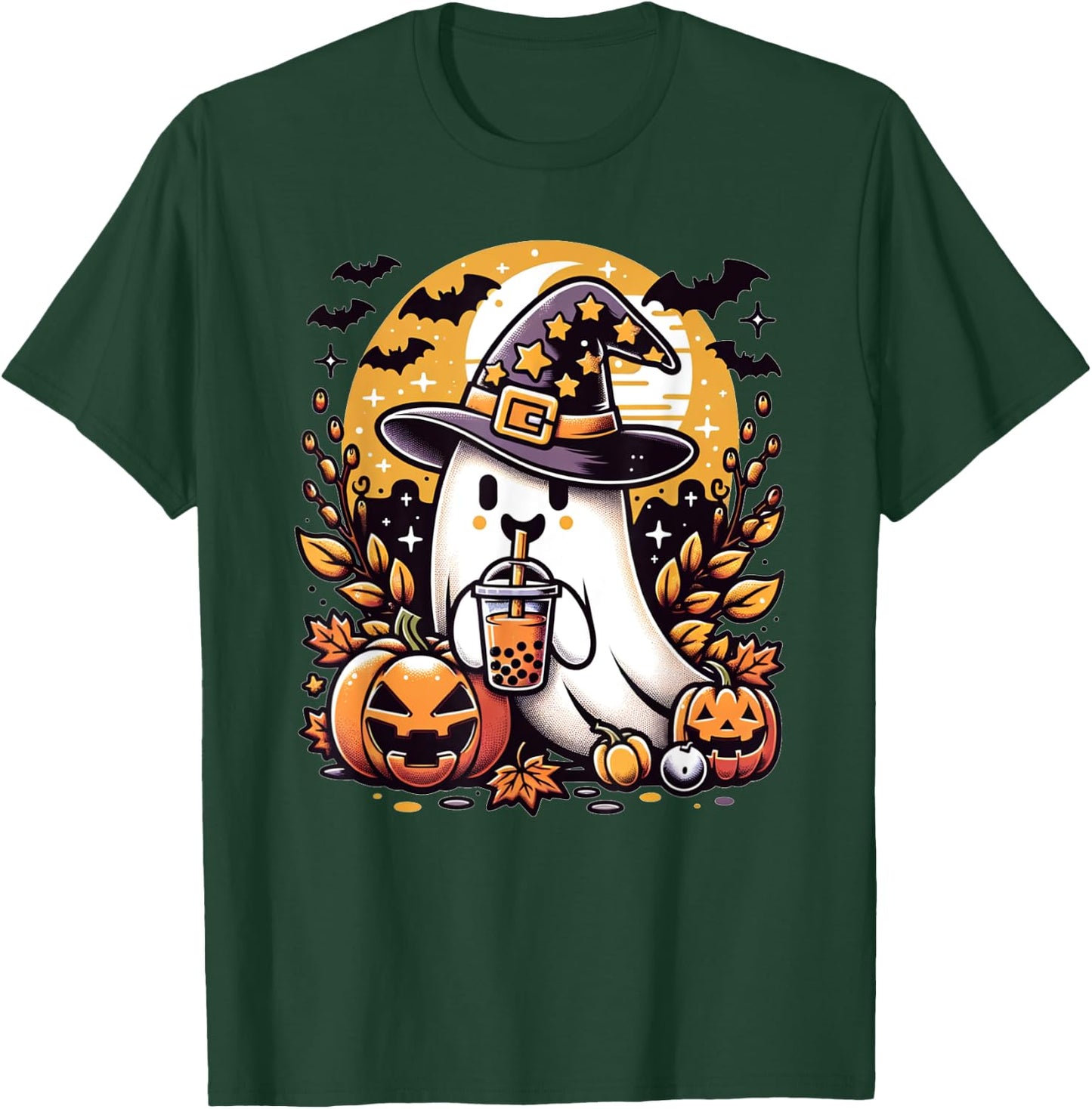 Cute Halloween Ghost for Funny Spooky Halloween Party T-Shirt - T-Shirt | Forest