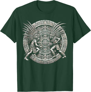 Aztec Warrior Mayan Indigenous Mexican Aztec Jaguar T-Shirt - T-Shirt | Forest