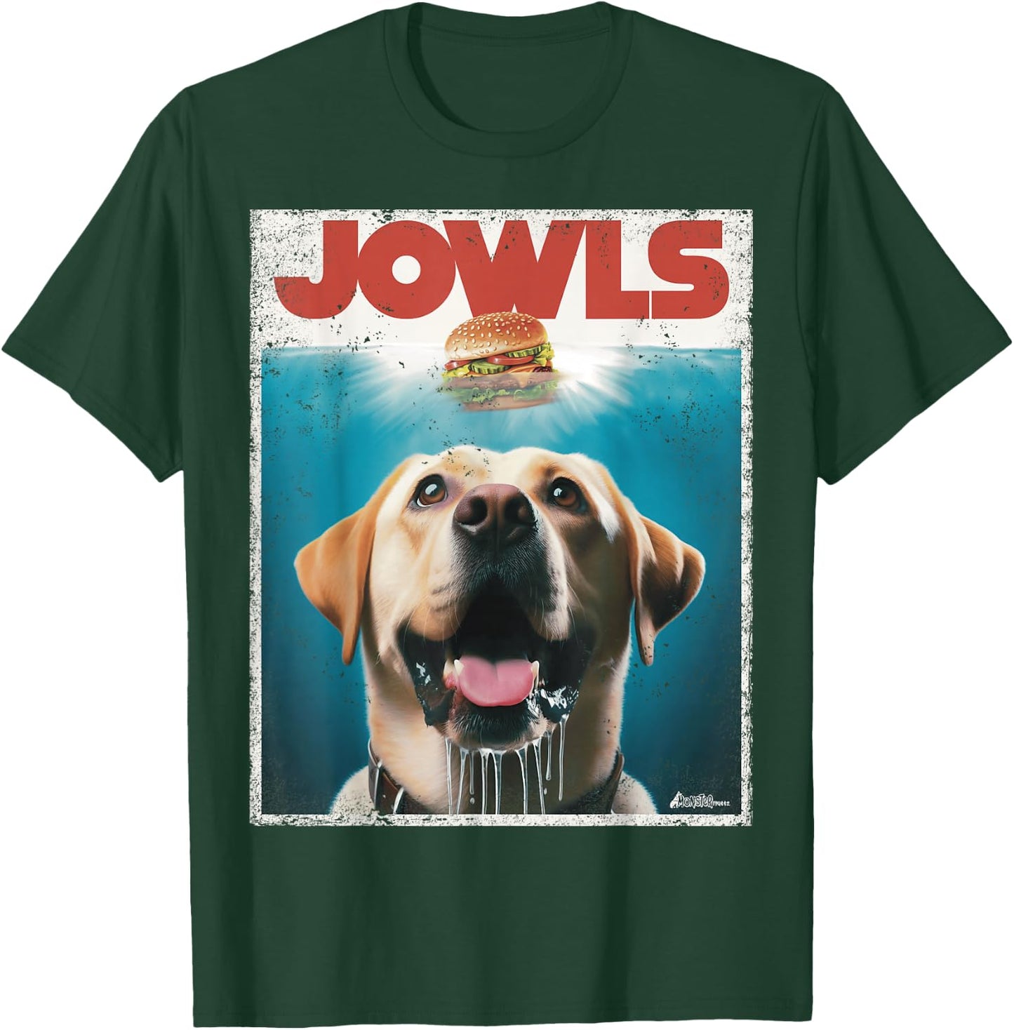 Funny Yellow Lab Jowls Top, Labrador Retriever Dog Mom, Dad T-Shirt - T-Shirt | Forest