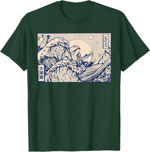 Frog Surfer Great Wave Off Kanagawa Cottagecore Aesthetic