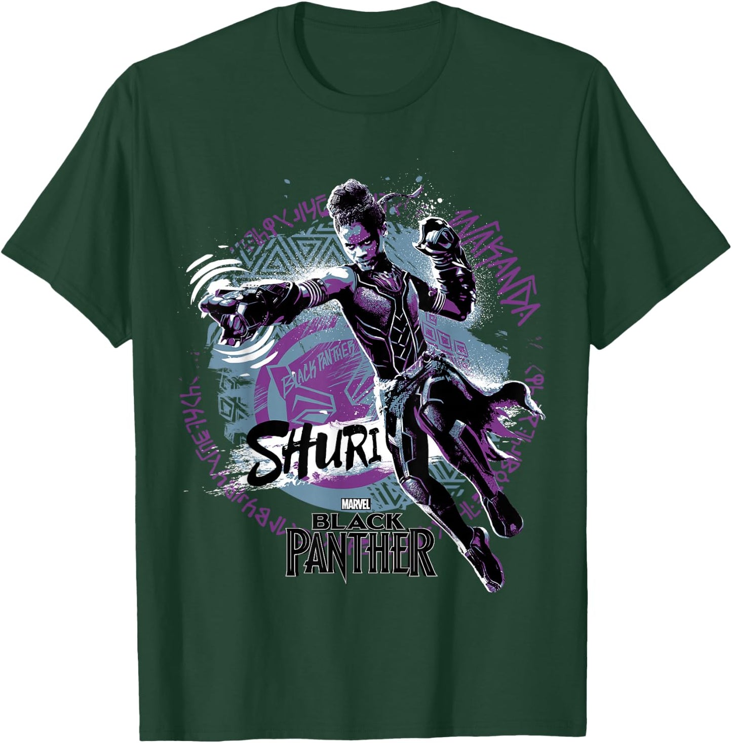 Marvel Black Panther Movie Shuri Graffiti Graphic T-Shirt - T-Shirt | Forest