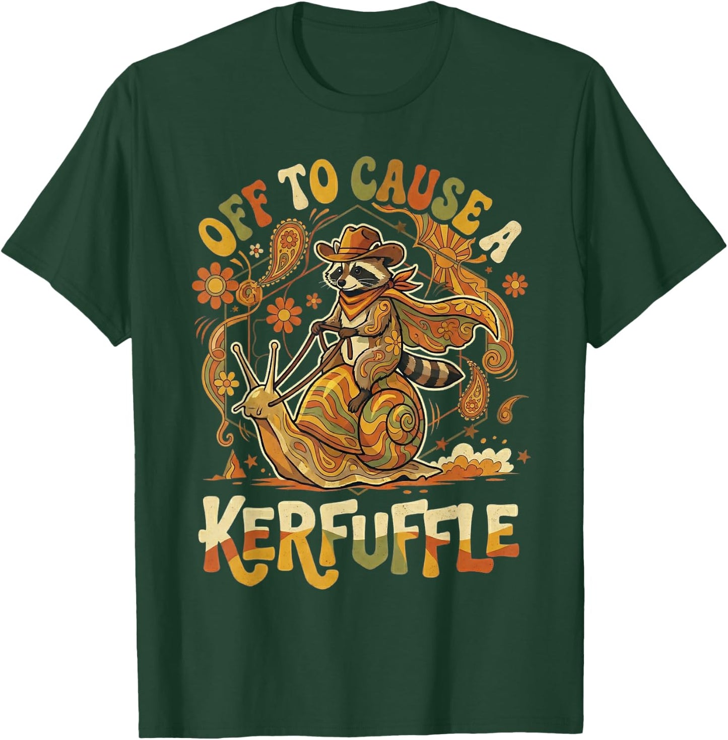 Off to Cause A Kerfuffle Raccoon Vintage Raccoon T-Shirt - T-Shirt | Forest