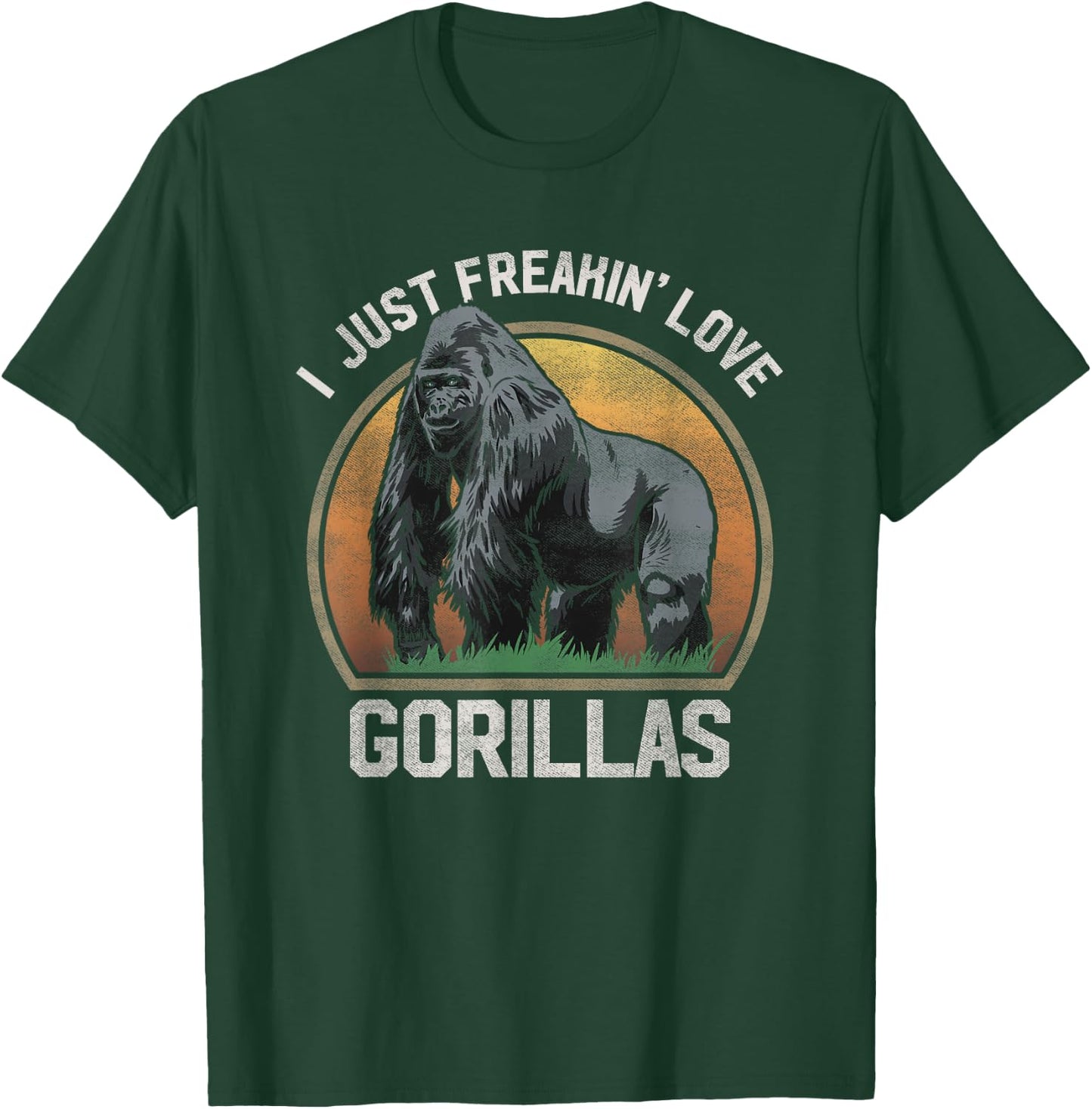 I Just Freakin' Love Gorillas Animal Gorilla Lover T Shirt T-Shirt - T-Shirt | Forest