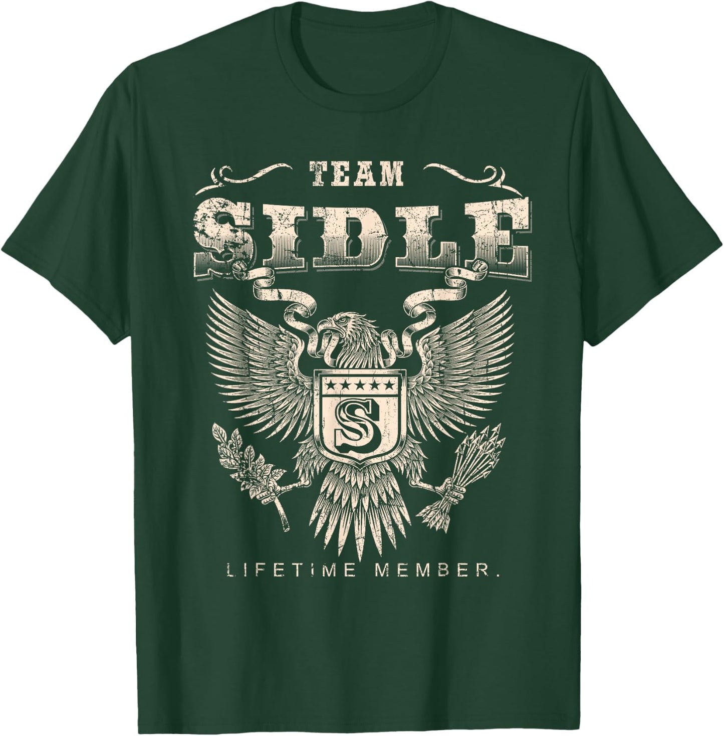 Team Sidle Lifetime Member - Sidle Name T-Shirt - T-Shirt | Forest