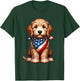 Cute Labradoodle Puppy 4th Of July Dog Kids Men T-Shirt - T-Shirt | Forest