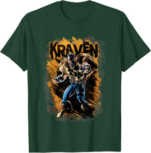 Marvel Universe Classic Kraven Vintage Brush Strokes T-Shirt - T-Shirt | Forest