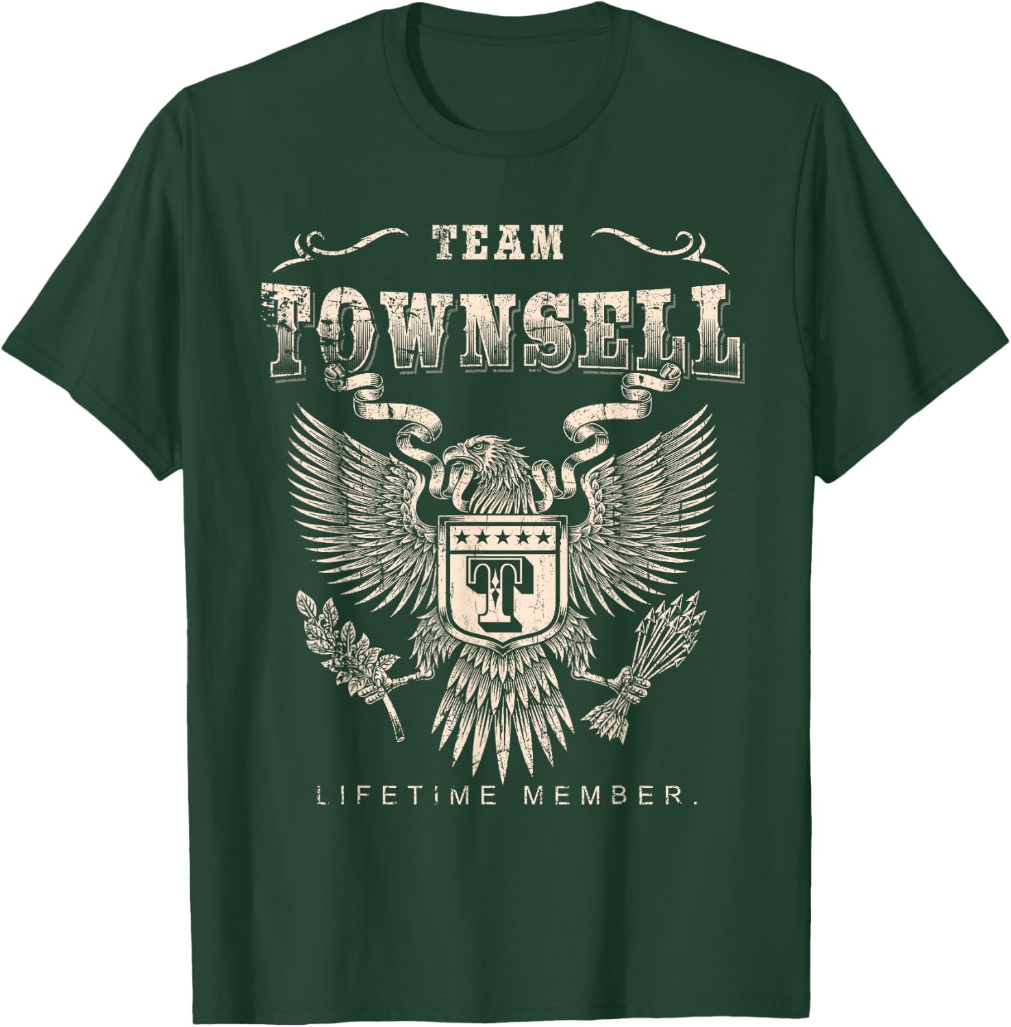 Team Townsell Lifetime Member - Townsell Name T-Shirt - T-Shirt | Forest