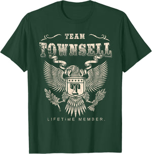 Team Townsell Lifetime Member - Townsell Name T-Shirt - T-Shirt | Forest