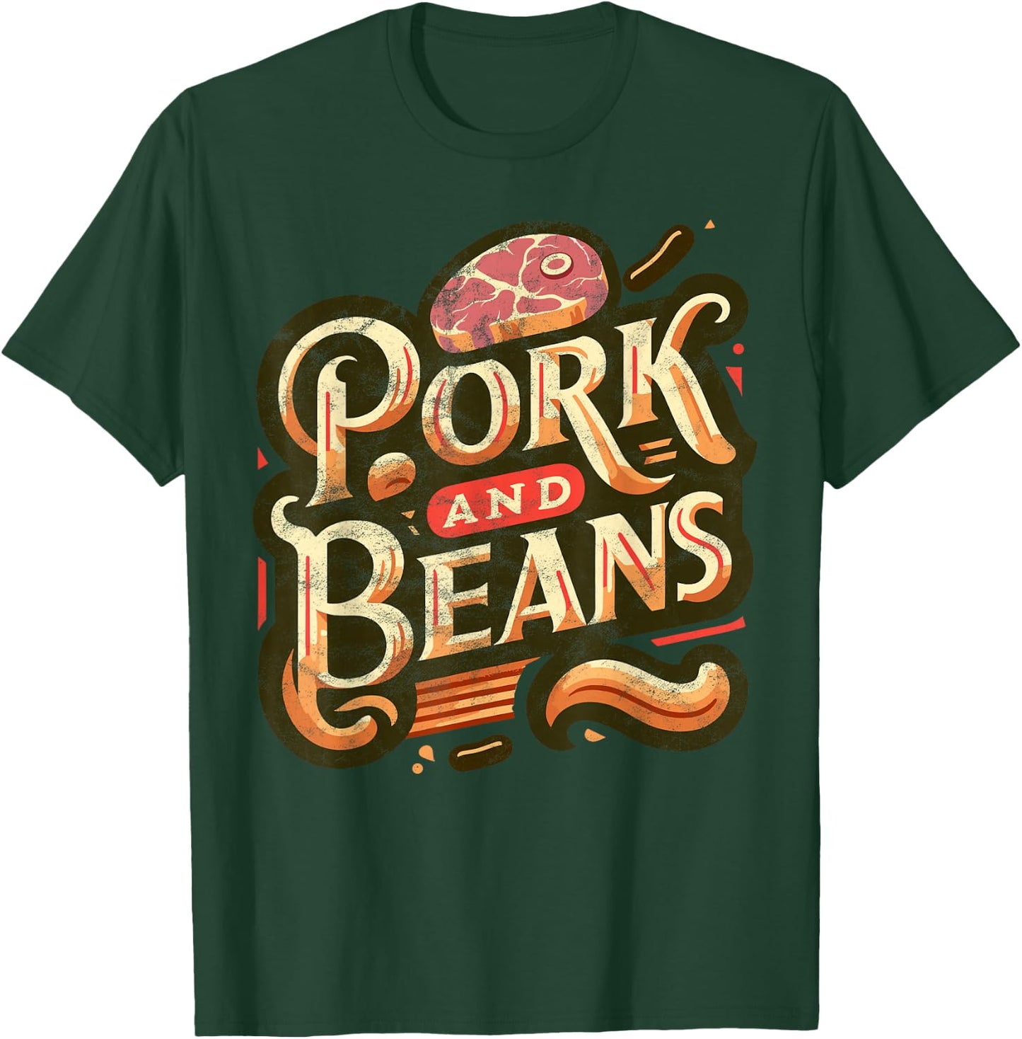 Pork and Beans Funny Food bacon pork beef meat T-Shirt - T-Shirt | Forest