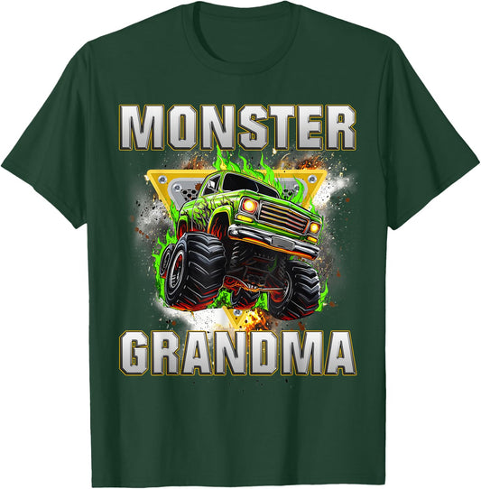 Monster Truck Grandma Monster Truck Are My Jam Adults Kids T-Shirt - T-Shirt | Forest
