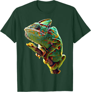 Scary Knight Clothing Veiled Chameleon Reptile Lizard T-Shirt - T-Shirt | Forest