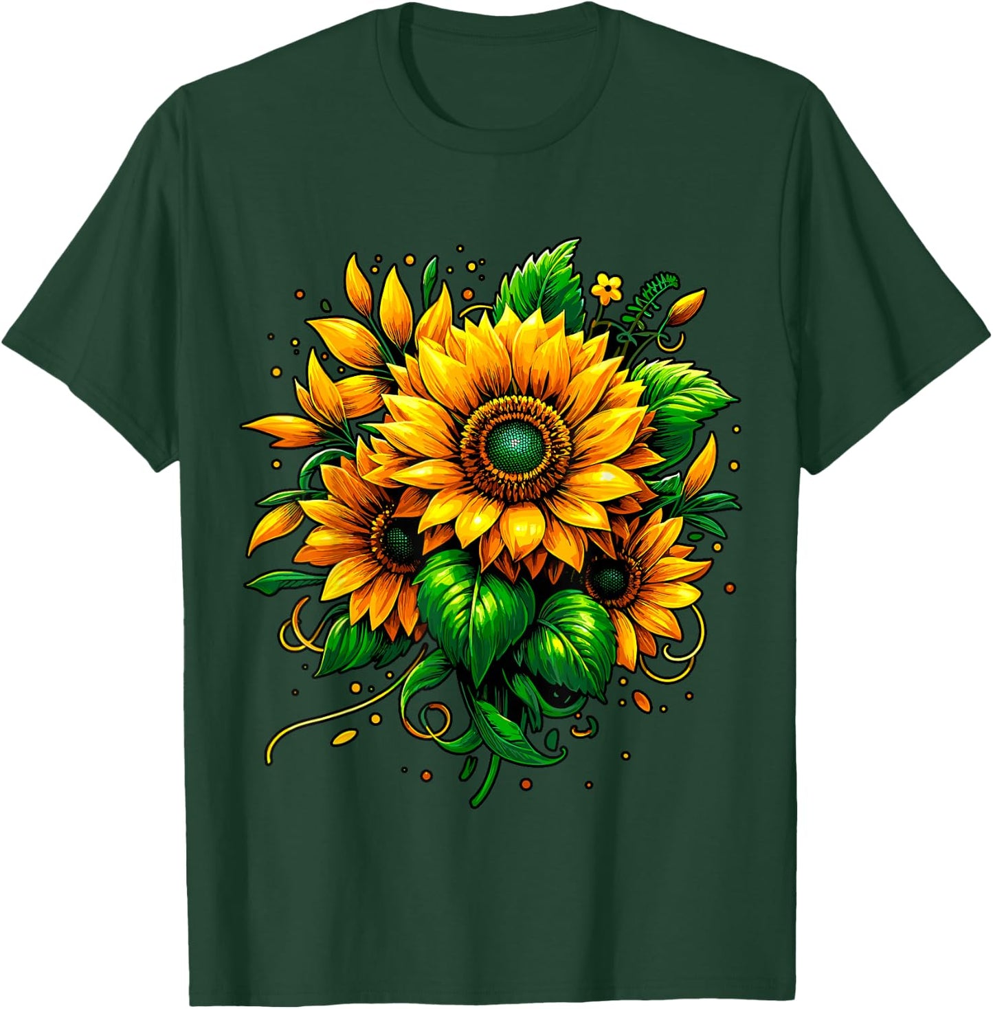 Sunflower Floral T-Shirt - T-Shirt | Forest