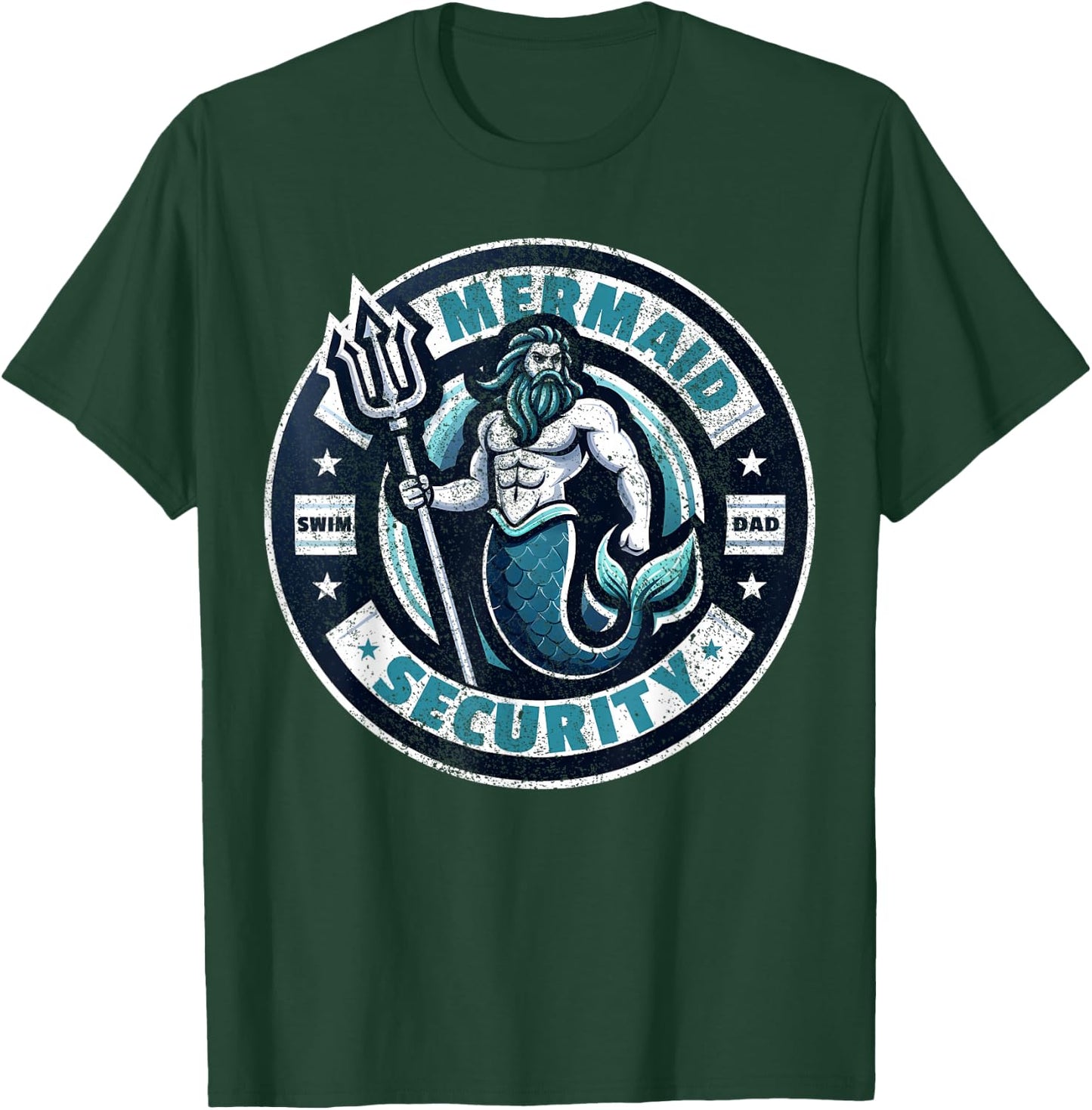 Funny Father Swimming Dad Swimmer Daughter Swim T-Shirt - T-Shirt | Forest