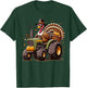 Turkey Riding Tractor Boys Kids Happy Thanksgiving Day T-Shirt - T-Shirt | Forest