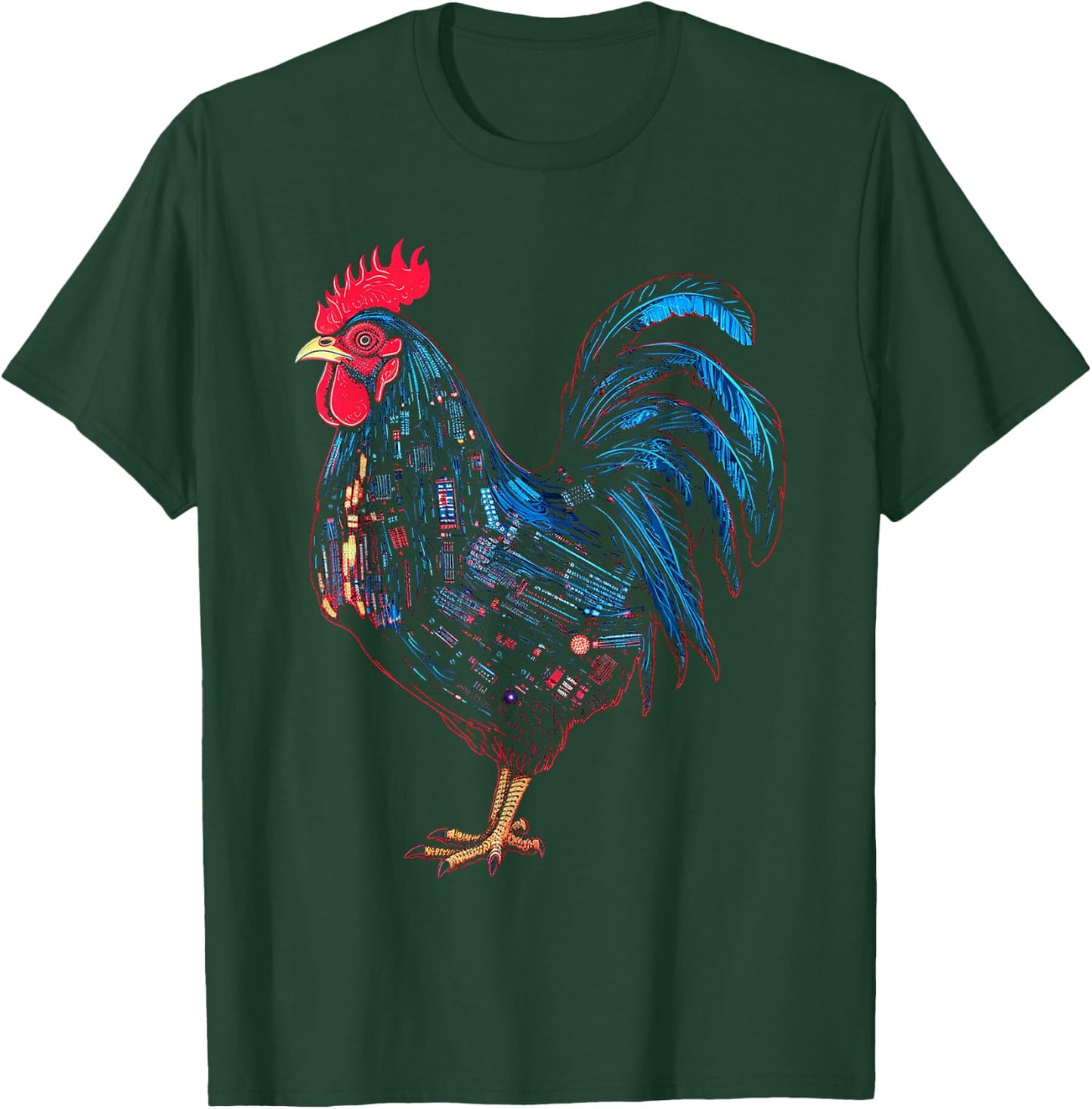 Chicken Animal Graphic Art Chicken T-Shirt - T-Shirt | Forest