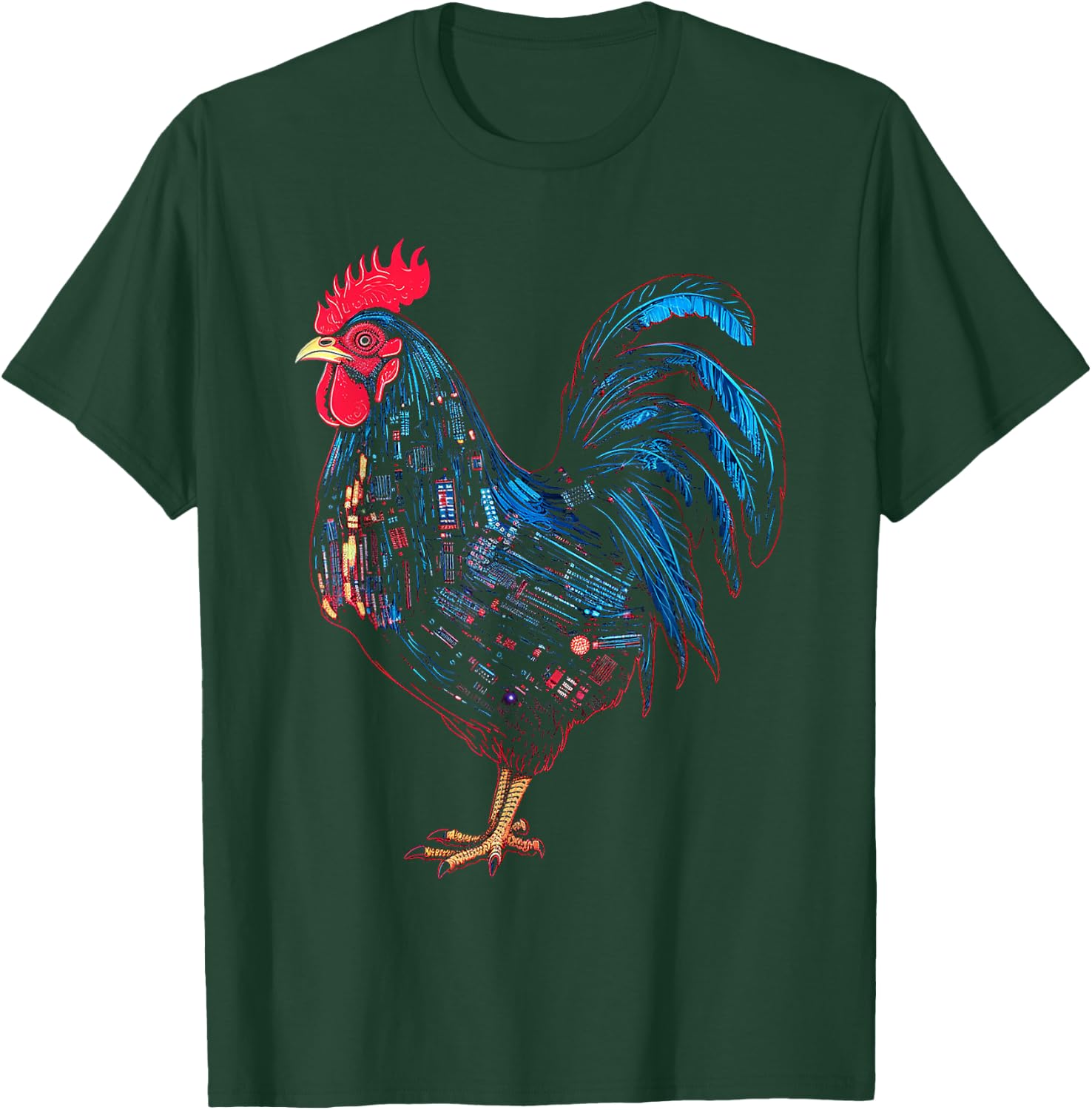 Chicken Animal Graphic Art Chicken T-Shirt - T-Shirt | Forest