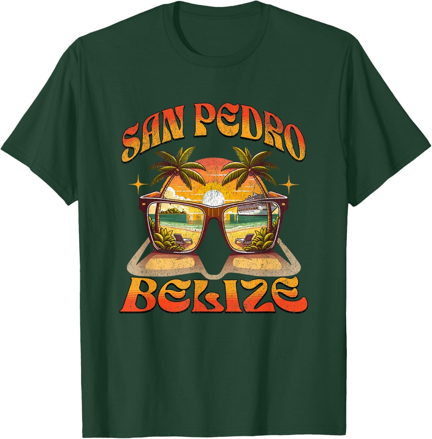San Pedro Belize Great Travel Vacation Gift Design T-Shirt - T-Shirt | Forest