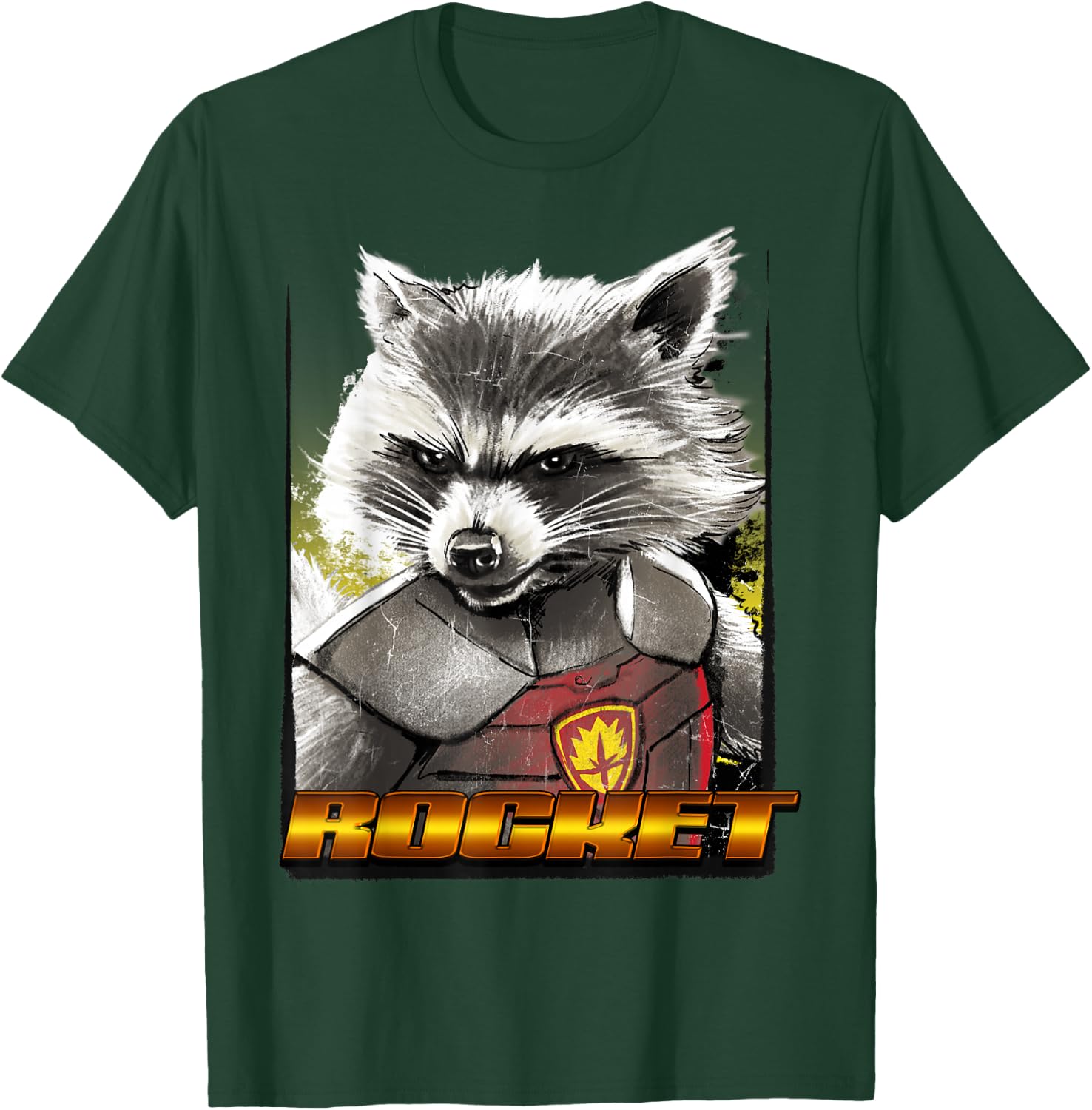 Marvel Guardians of The Galaxy Rocket Glare Wanted Poster Small T-Shirt - T-Shirt | Forest
