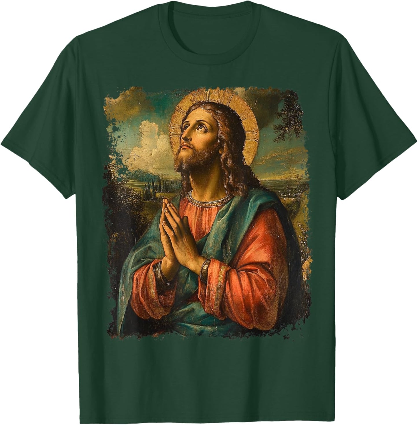 Jesus Christ Praying T-Shirt - T-Shirt | Forest