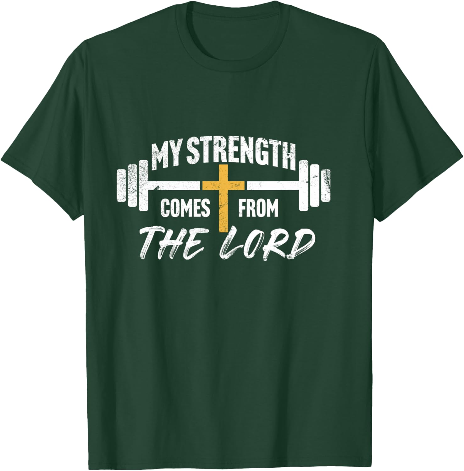 My Strength Christian Men Bible Verse Gym Workout T-Shirt - T-Shirt | Forest